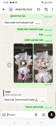 Testimonial Buket Bunga teluk betung