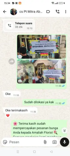 Testimonial Papan Bunga teluk betung