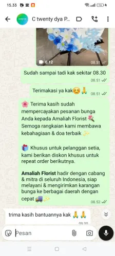 Testimonial Standing Flower teluk betung